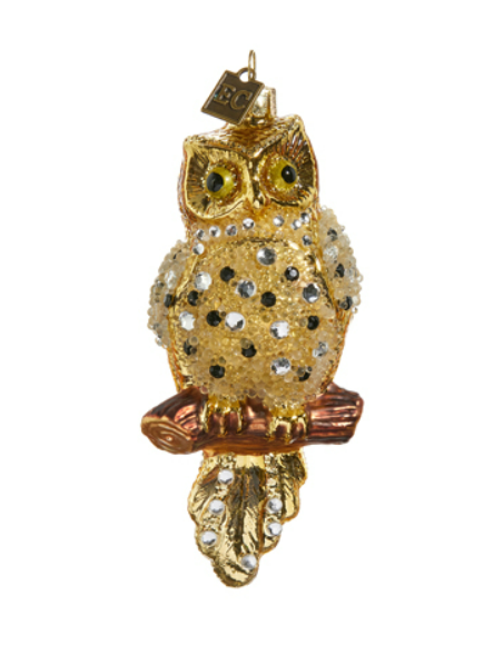 RAZ 4.75" Jeweled Owl Ornament by Eric Cortina