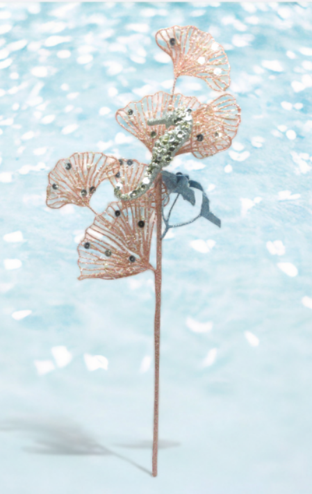 Pink Coral with Blue Seahorse Pick