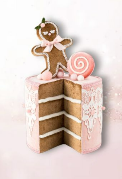 12in Pink Gingerbread Cake