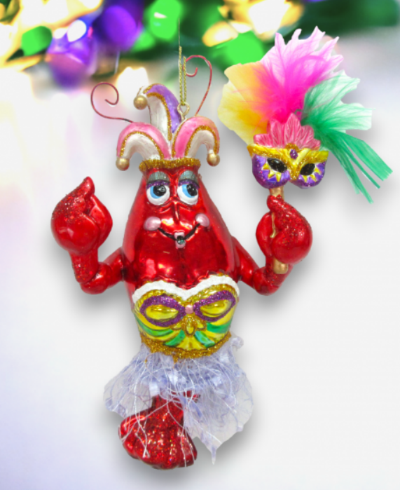 Mardi Gras Crawfish Ornament
