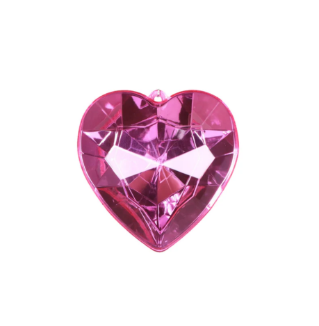 6" Heart Jewel Gem - Bubblegum