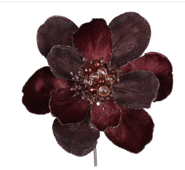 10" Grand Magnolia with Clip in Chocolate
