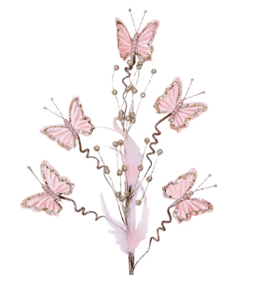 27" Butterfly Spray Pic in Light Pink