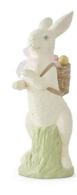 20" White Resin Glittered Bunny - Choice of 3 Styles