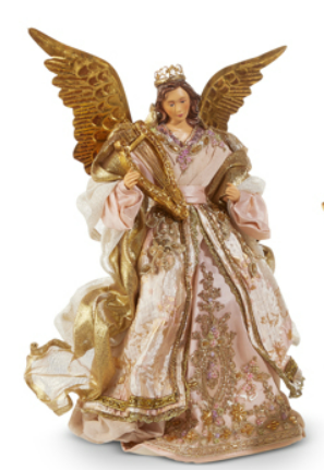 RAZ 16" Victorian Angel Tree Topper - Choice of Pink or Blue