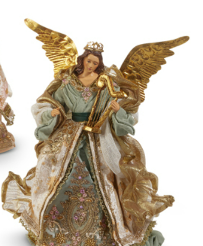 RAZ 16" Victorian Angel Tree Topper - Choice of Pink or Blue