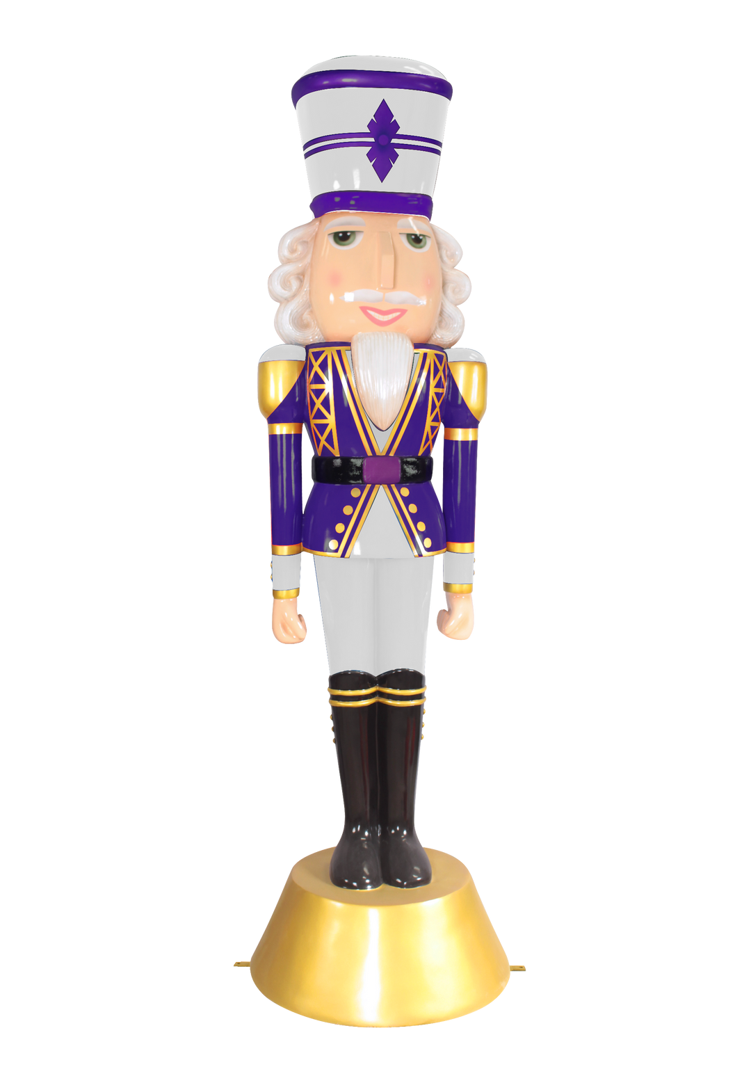 6' Purple, Gold  and White Nutcracker - Exclusive to Mama Noel Designs