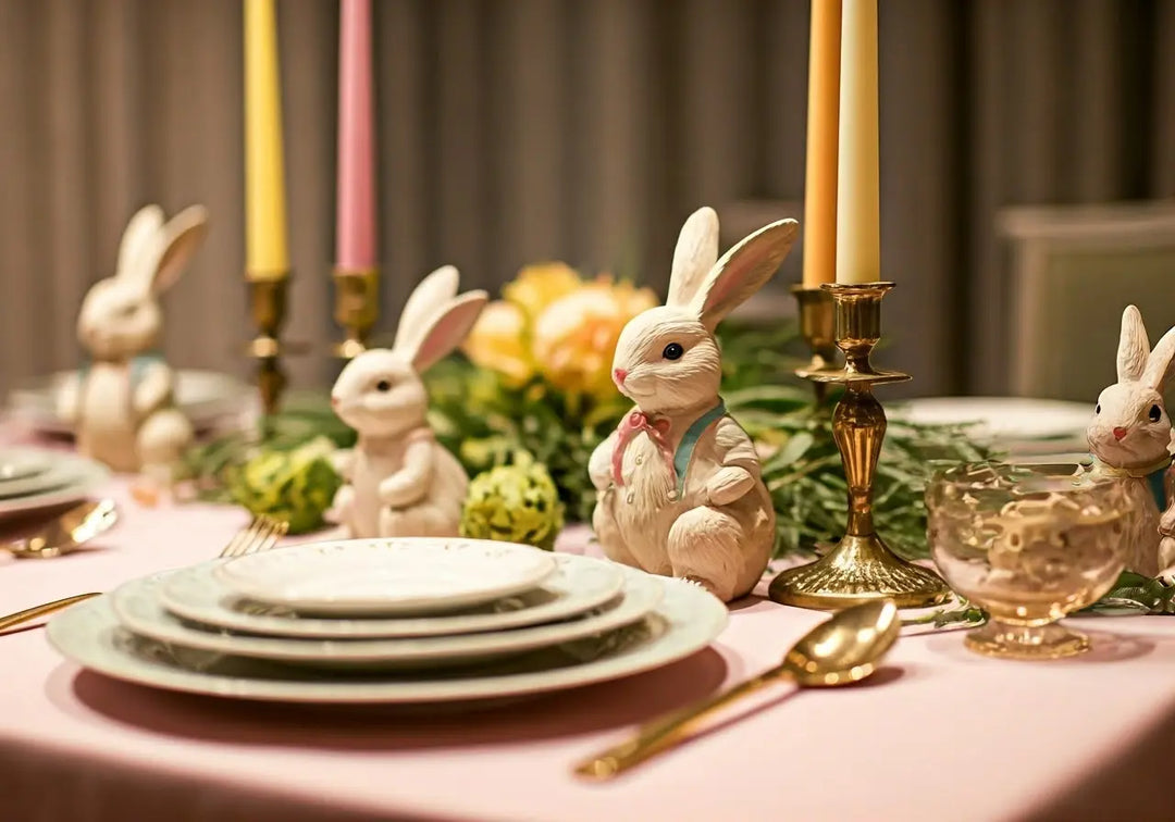 Creating a Chic Easter Vibe with Luxury Decor and Easter Bunnies