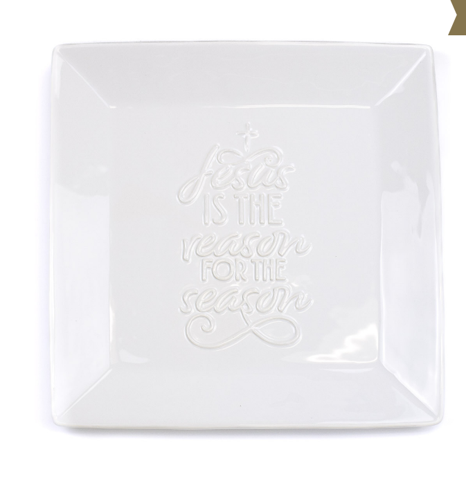 Jesus Is The Reason Embossed Platter