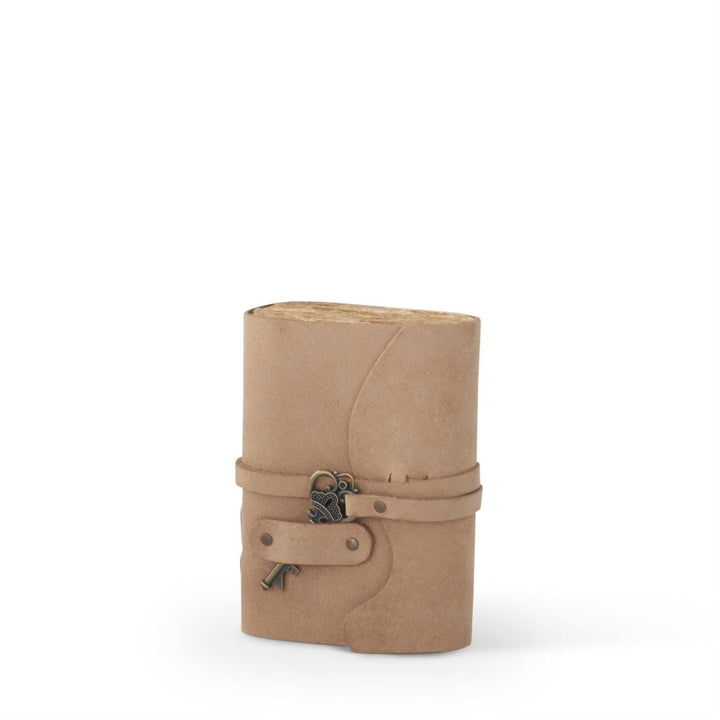 6" Leather Handcrafted Unlined Journals with Antique Key - Choose from Assorted Colors