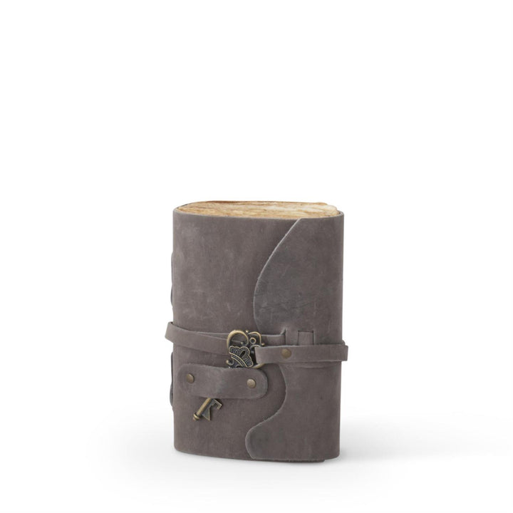 6" Leather Handcrafted Unlined Journals with Antique Key - Choose from Assorted Colors
