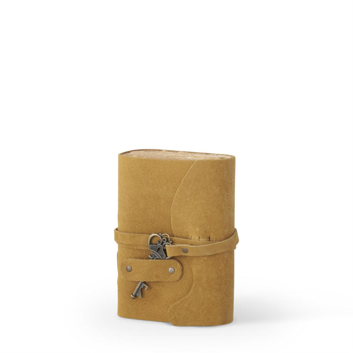 6" Leather Handcrafted Unlined Journals with Antique Key - Choose from Assorted Colors
