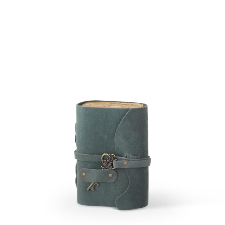 8" Leather Handcrafted Unlined Journals with Antique Key - Choose from Assorted Colors