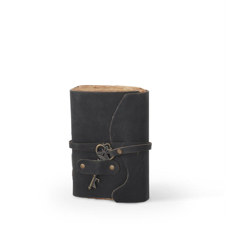 8" Leather Handcrafted Unlined Journals with Antique Key - Choose from Assorted Colors
