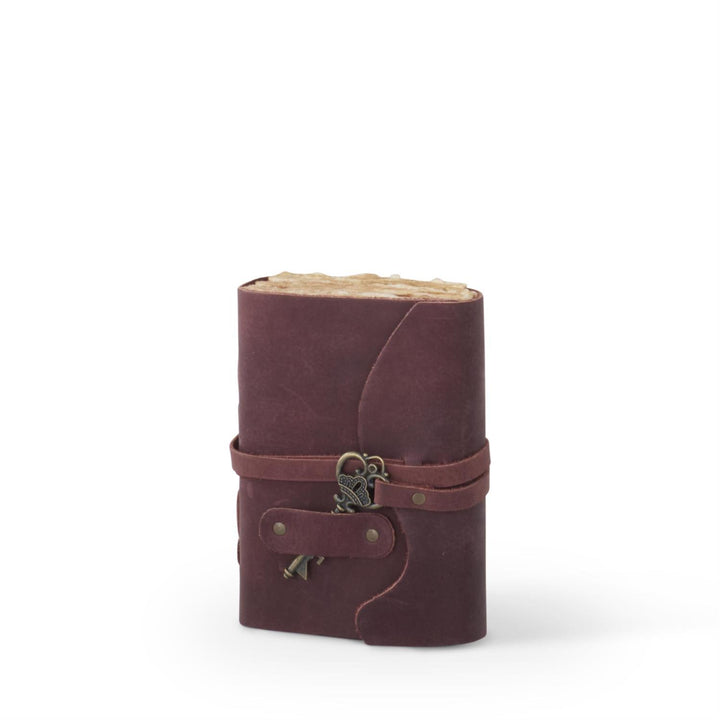 8" Leather Handcrafted Unlined Journals with Antique Key - Choose from Assorted Colors
