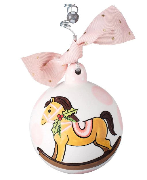 Pink Baby's 1st Rocking Horse Ornament