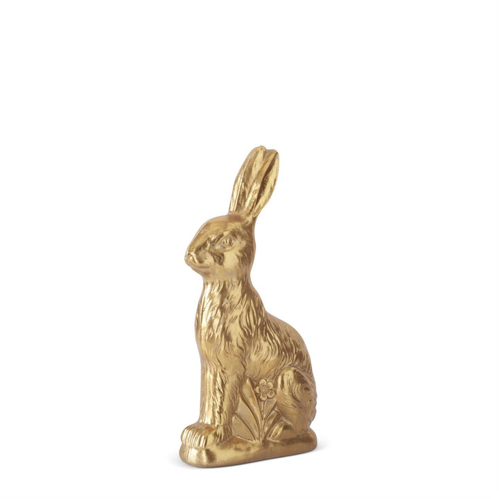 14 Inch Resin Gold Foil Resin Easter Bunny