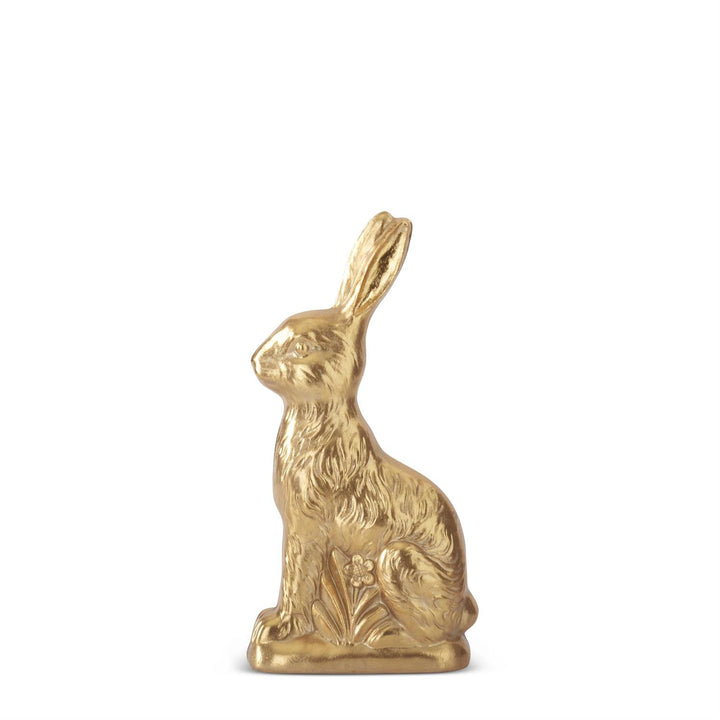 14" Resin Gold Foil Resin Easter Bunny