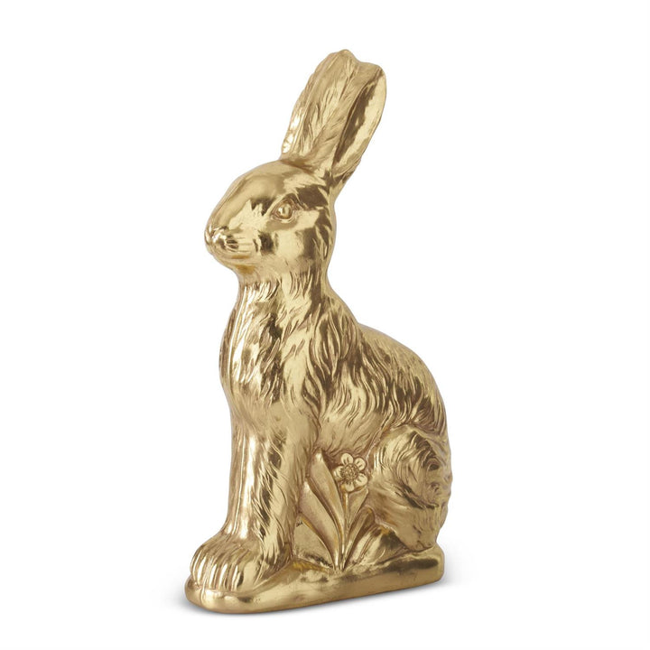 19 Inch Resin Gold Foil Resin Easter Bunny