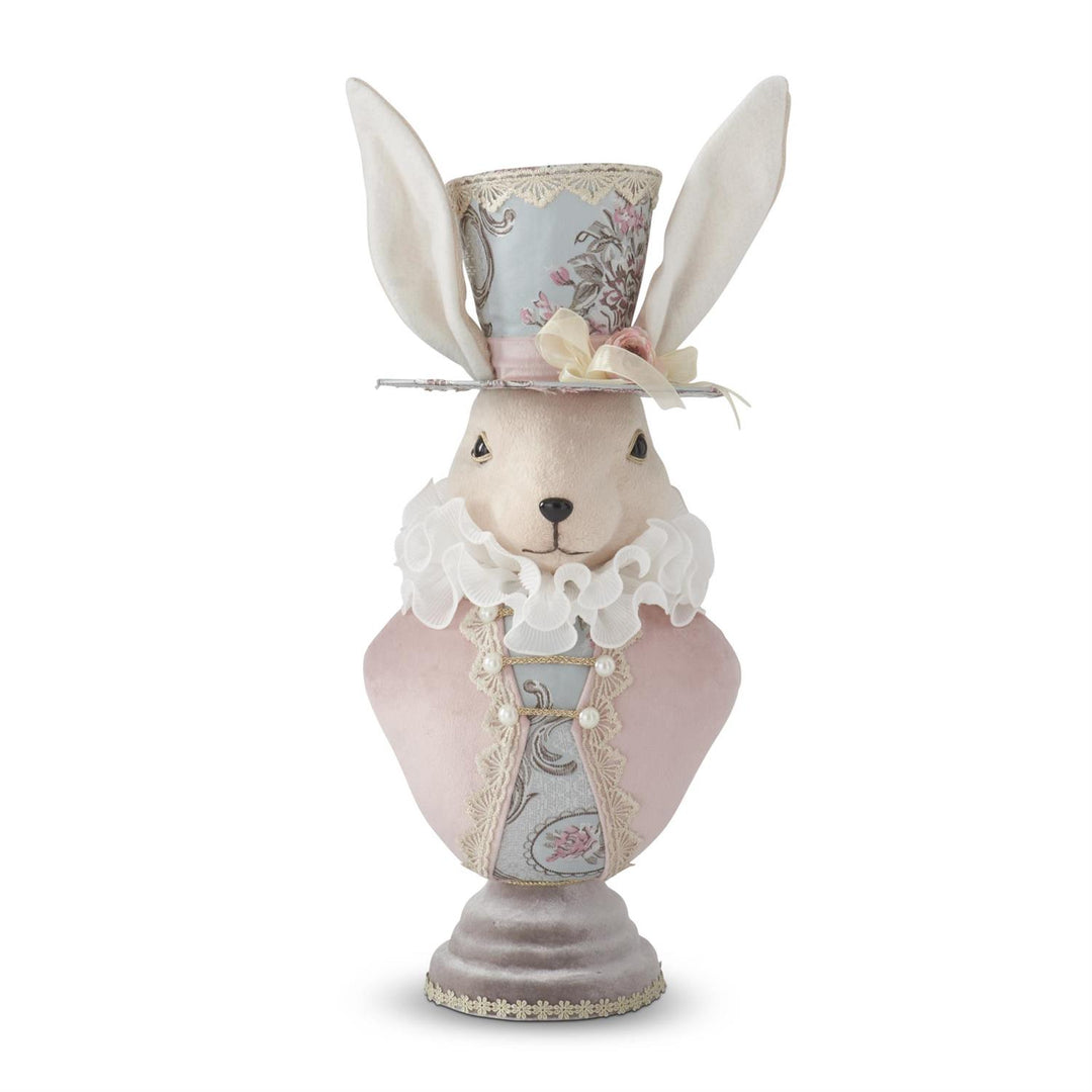 10.5" Blue Floral Pattern Bunny Bust