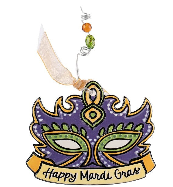 Happy Mardi Gras Mask Ornament