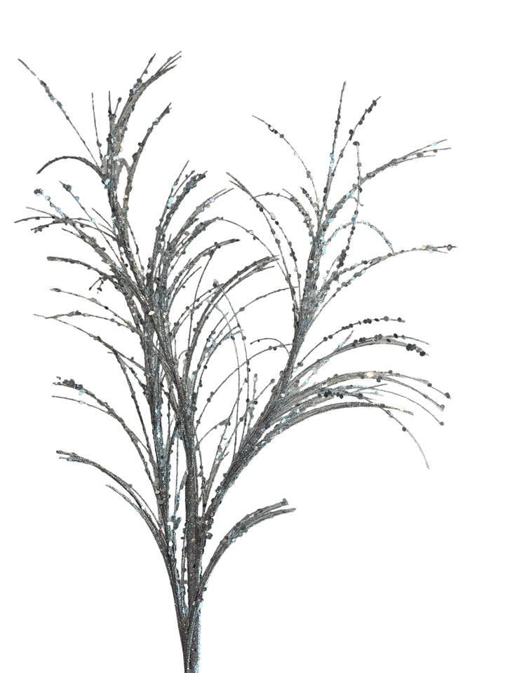 34" Glitter and Sequin Pampas Gras with 3 Sprays - Choice of Color