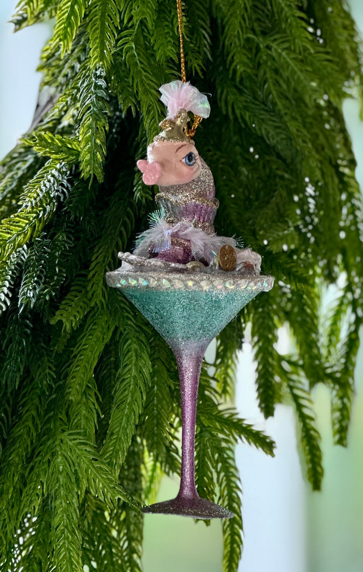 6.25" Treasure Shrimp in Cocktail Glass - Choice of 2 Styles