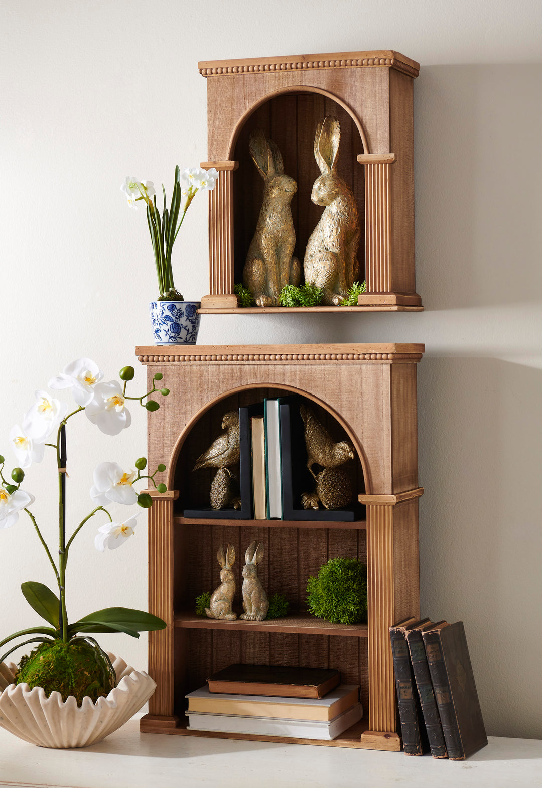 RAZ 12.25" Gold Leaf Rabbit - Set of 2