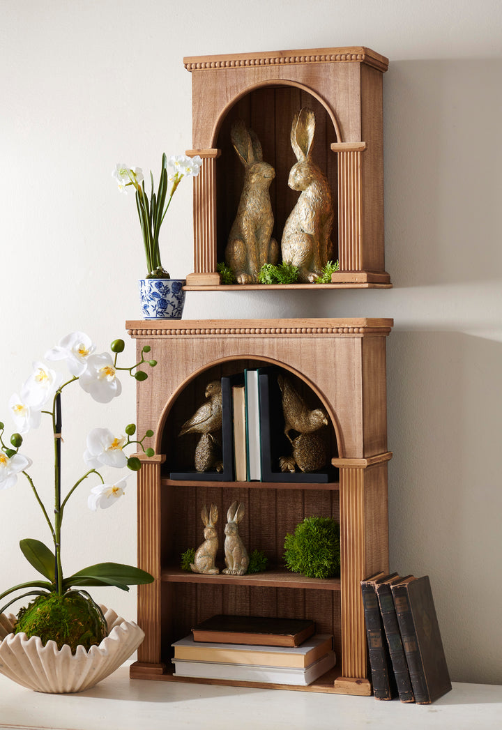 RAZ 12.25" Gold Leaf Rabbit - Set of 2