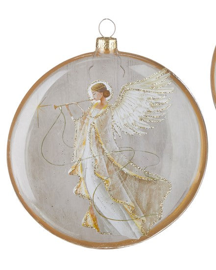 5.5" Holy Family and Angel Disc Ornament