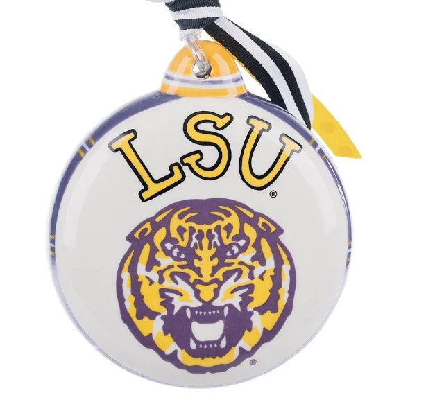 LSU Puff Ornament