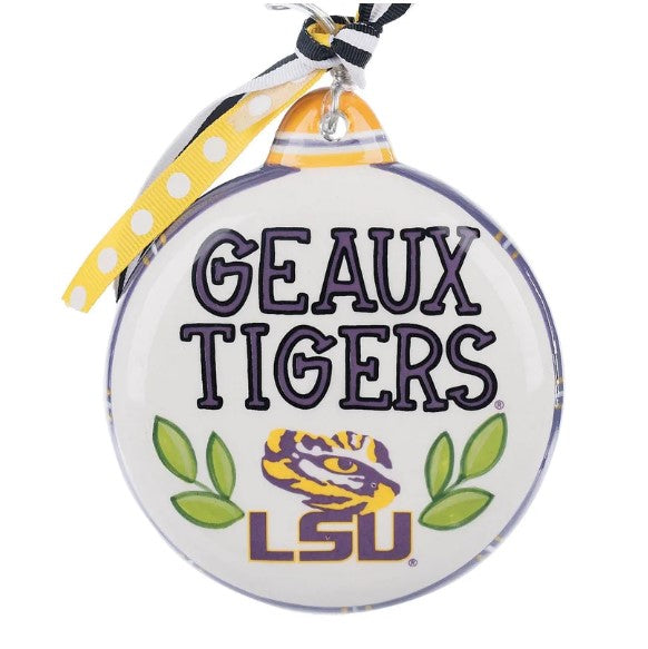 LSU Puff Ornament