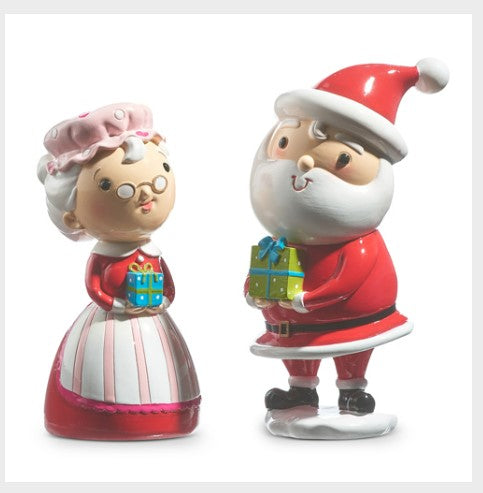 6.5" MR. AND MRS. SANTA CLAUS - Choice of 2 Styles
