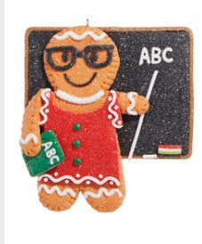 4.75" Teacher Gingerbread Ornament - Choice of 2 Styles