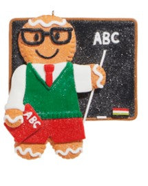 4.75" Teacher Gingerbread Ornament - Choice of 2 Styles