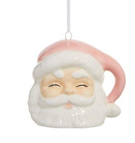 3.5" Pink Santa Ornament