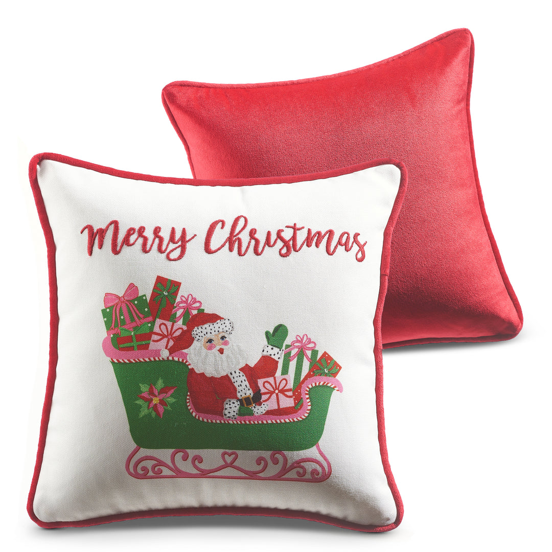 12" Chinoiserie Sleigh Ride Pillow