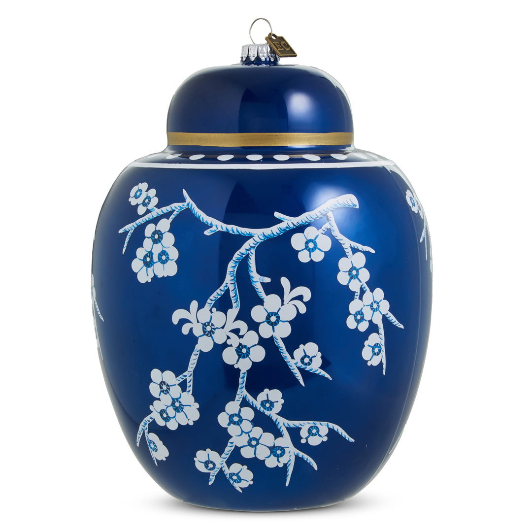 EC 8" Ginger Jar Ornament - DARK BLUE