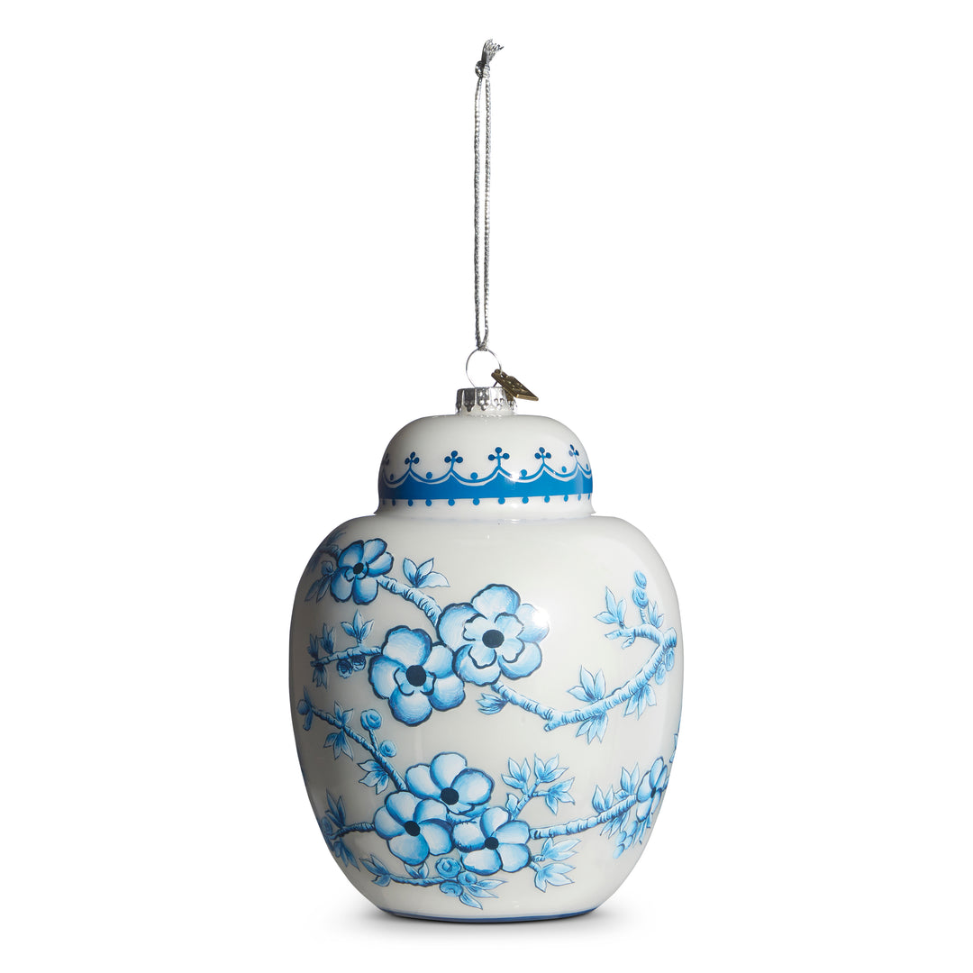 EC 6.5" Ginger Jar Ornament -  Blue