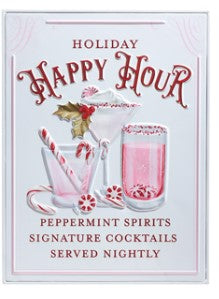 18" Holiday Refreshments Embossed Wall Art - Choice of 2 Styles