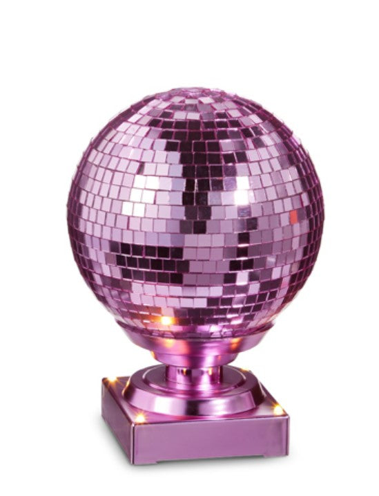 7.75" Animated Spinning Disco Ball - Pink