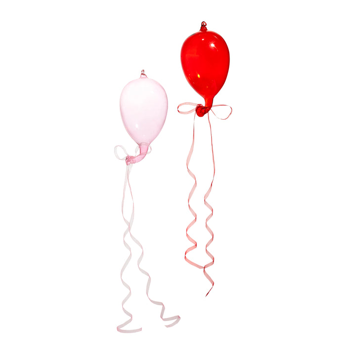 5.5" Balloon Ornament - Choice of Red or Pink