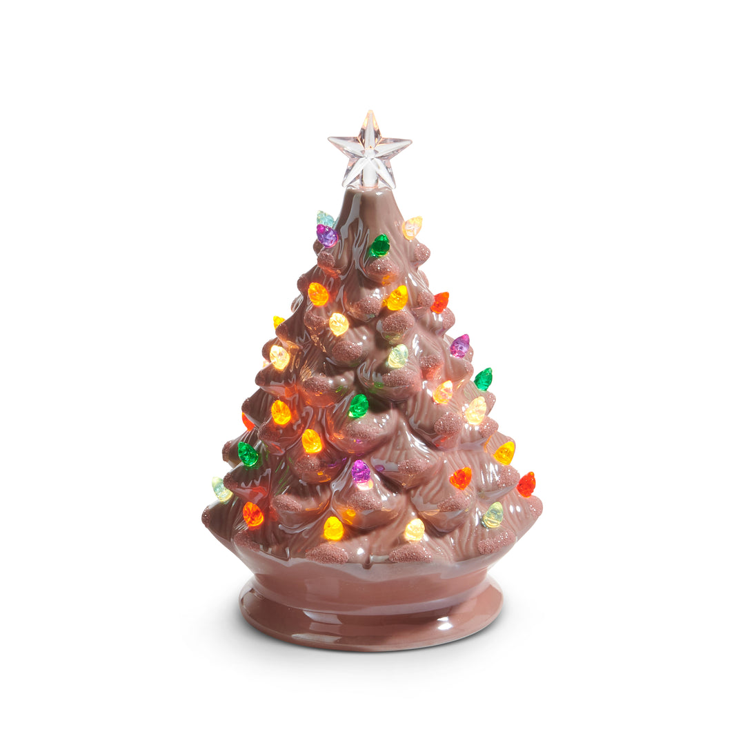 8" Lighted Pink Vintage Tree