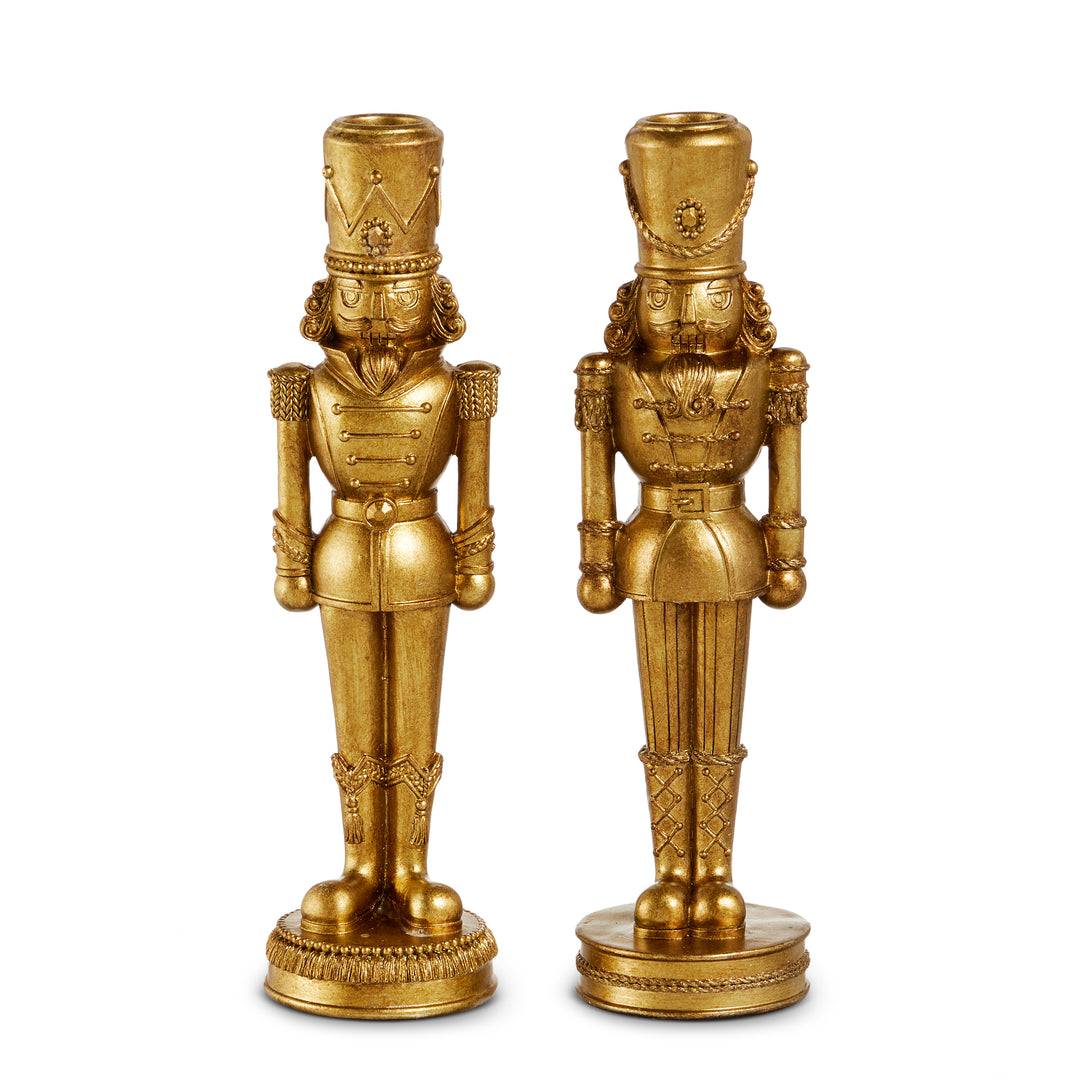 10" Nutcracker Candlesticks - Set of 2
