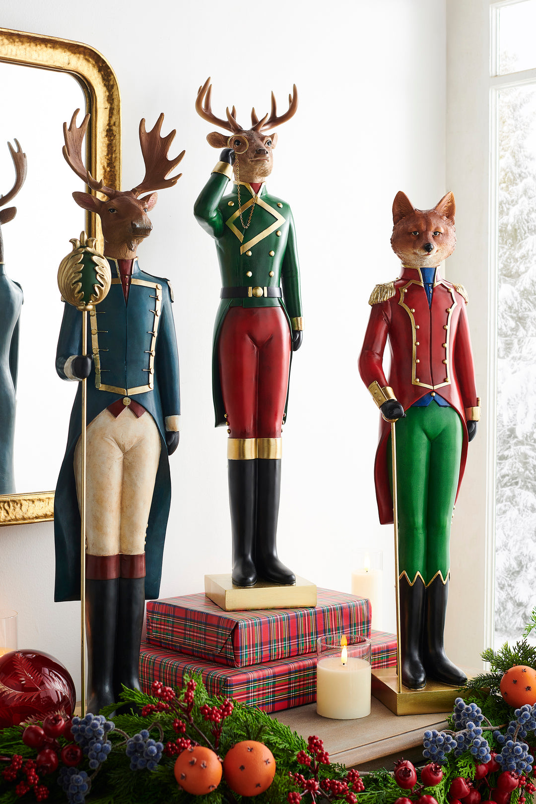 32" Woodland Soldier - Set of 3