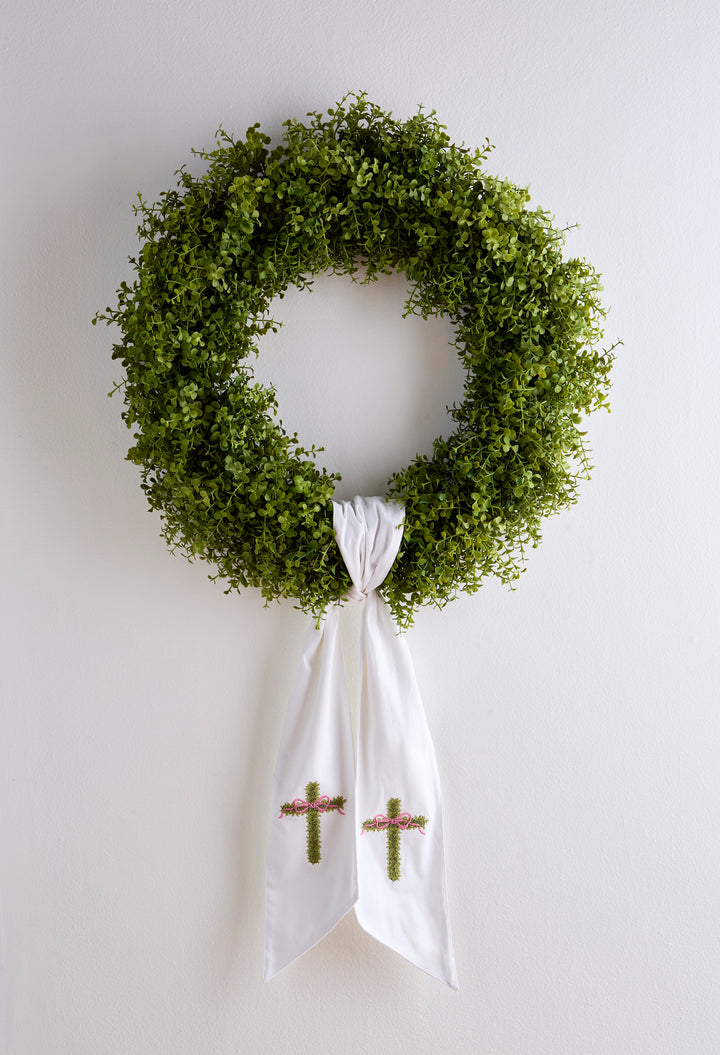 60" Cross Wreath Sash