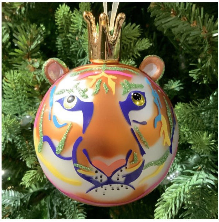 Zoo Bright Tiger Ornament  - Pastel