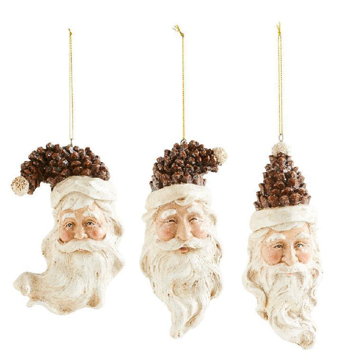 Pinecone Head Santa Ornament - Choice of 3 Styles