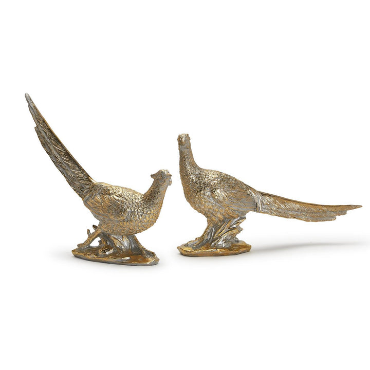 Set of 2 Golden Pheasant Sculptures