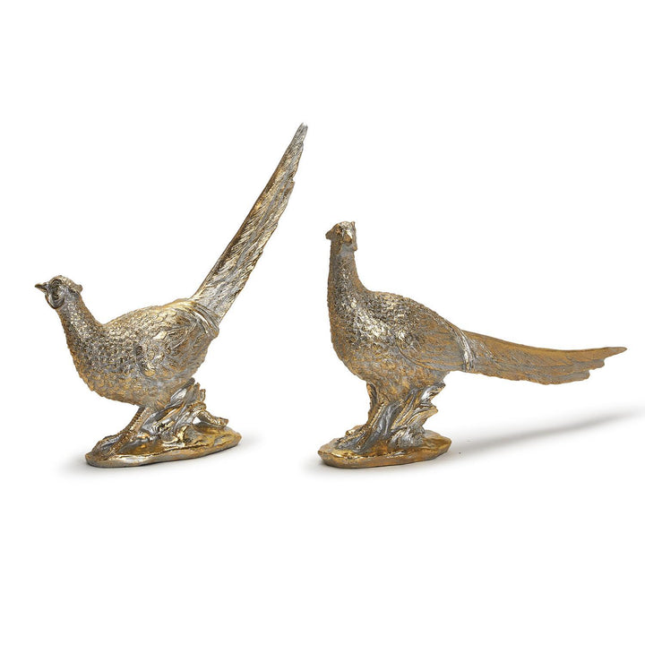 Set of 2 Golden Pheasant Sculptures